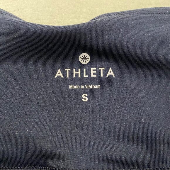 Athleta Gilded Tux‎ Chaturanga Floral Navy Blue Tight Size S - Picture 5 of 10